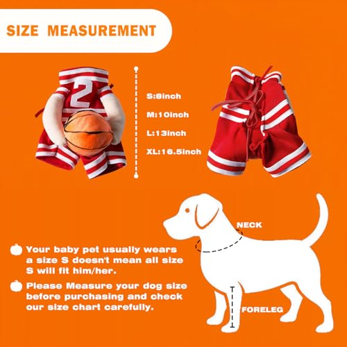 Disfraz Baloncesto para Perros TMLDOT Talla M Rojo miniatura 4