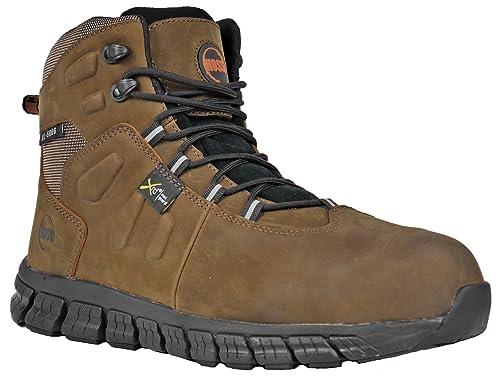 HOSS, Composite Toe, Waterproof, Leather Upper, EVA Inso, Size 9 1/2 Width Wide, Color Brown, Model# 60406 9.5 W