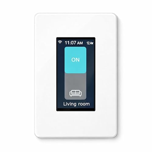 LANBON Interruptor de luz inteligente Tuya L9 LCD, 12 banda, interruptor inteligente de un solo polo con sensor de movimiento, interruptor de luz