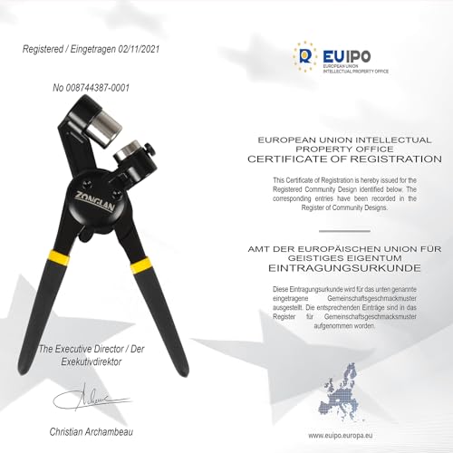 image for zonglan Heavy Duty Grommet Tool Kit with 1/2 Inch Die and 300 Sets of 