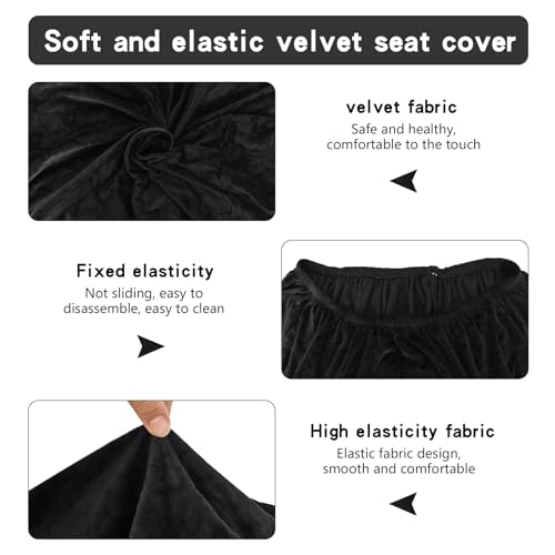 DEARBAG Hohe Dehnung Stuhlhussen 2er/4er Set Stretch Samt Stuhlhussen für Esszimmerstühle Schwingstühle Elastischer Stuhlbezug mit Armlehne Abnehmbare Bezüge für Esszimmer Wohnzimmer (Grau, 2PCS)