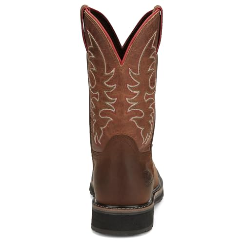 Justin Boot Company Men`s Driller 11In Soft Square Toe Work Boot3