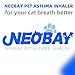 Neobay Cat Inhaler Spacer with Unique Panic Soother Training Aid & Sensitive Flow Indicator – Feline Aerosol Chamber for Cats with a Respiratory Condition – Includes 2 Masks (Small/Med) Blue 1 Pack