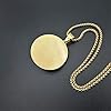 Hiphop Rock Lion Head Pendant With Chain Male Gold Color Stainless Steel Round Necklaces Pendant For Men Fashion Jewelry #4