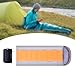 Menolana Envelope Sleeping Bag Camping Sleeping Bag 220 x 75 cm Lightweight Four Seasons for Accommodation Adults Indoor Backpacking, Orange Gray 2.2kg