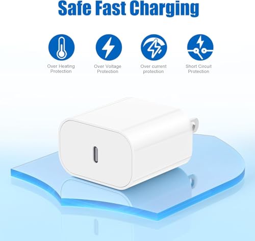 Image of iPhone 17 16 15 Fast Charger Block and 10ft Type C to C Cable Cord Long, 20W USB C Charging Plug for Apple iPhone 17 Pro Max /17 Air /16 Pro Max /16 /15 Pro /15 Plus /iPad Mini,Wall Power Adapter Cube Brick