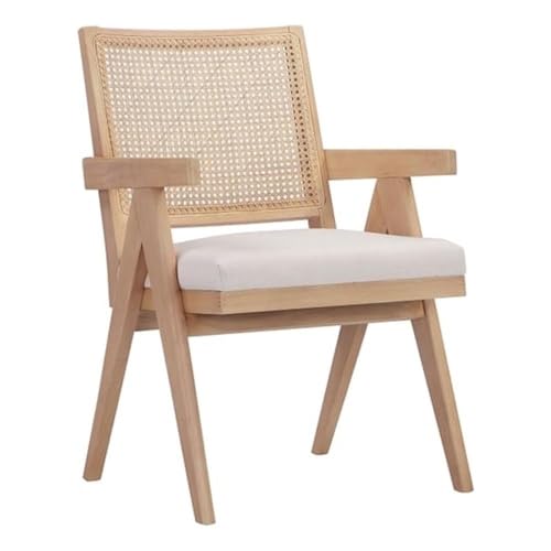 Sillón Plegable Crema Estructura Madera