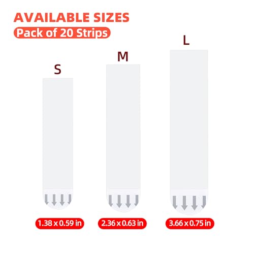 Image of Breliter Double Sided Picture Hanging Strips - 20Pcs Self Adhesive Picture Hanger Kit for Wall, Removable and Damage Free Picture Hanging Adhesive Strips - Medium