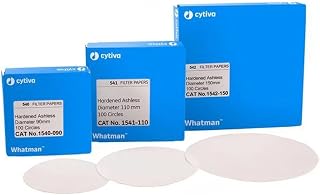 Whatman 1541-110 Hardened Ashless Quantitative Filter Paper, 11.0cm Diameter, Grade 541 (Pack of 100)