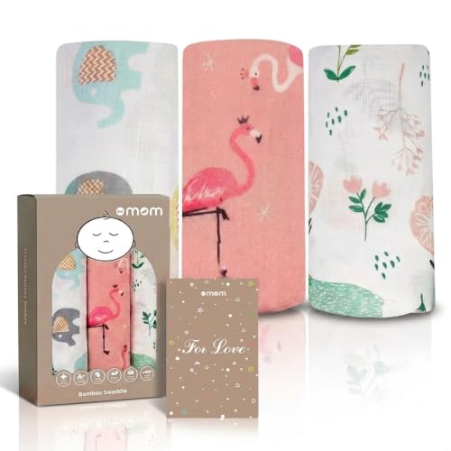 Image of DOTMOM Pure Organic Bamboo Swaddle Wrap Softer Than Cotton Muslin Swaddlers for Newborn Baby Receiving Blanket & Wrappers | Baby Towel Gift Pack for Newborn Babies 120X120 CM, 0-18 Months, Pack of 3
