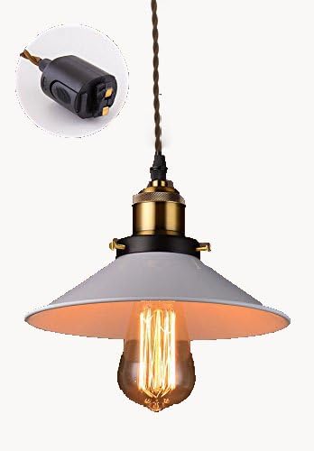 Amazon Co Jp Stgled ペンダントライト 古アンティーク紐 E26口金 Led対応 取り付け簡単 工事不要 スチール製 照明 北欧 レトロ風 インテリア ホワイト おしゃれ 吊り下げ照明 電球別売り ダクトレール式 ジュエリー