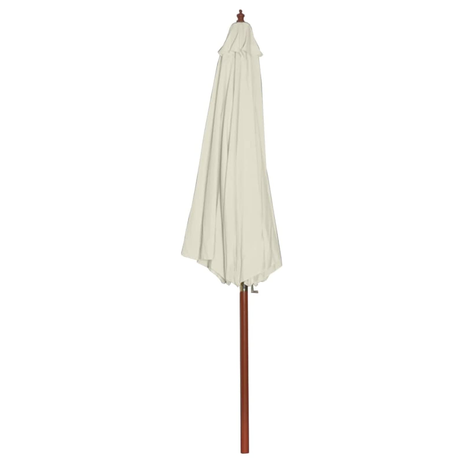 Homgoday Sombrilla Blanca Arena 300x258 cm Sombrilla de Jardín,Protección UV Sombrilla Jardín Grande Orientable Jardín Parasol Balcón