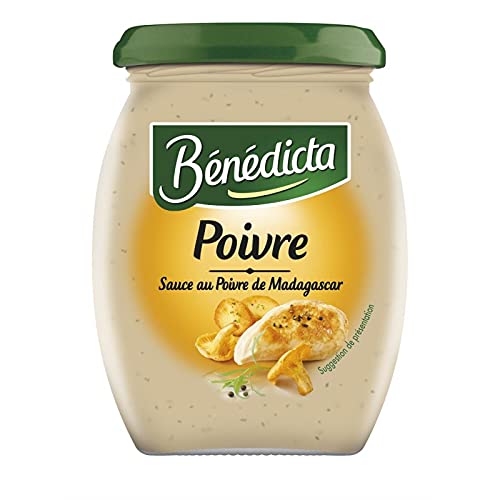 Sauce Poivre Bénédicta 260G condiment viande rouge lot de 4 pots