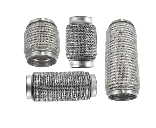 Silencieux tuyau d'échappement flexible universel de voiture 76mm adaptable