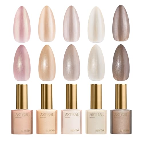 APRÉS Astral Gel Color Set of 5, Streak-Free Self-Leveling Nail
