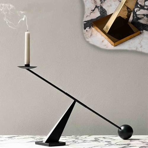 LENOGU NEST Geometric Candle Holders, Long Candle Holders Centerpiece, Geometric