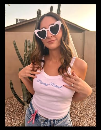 Custom Embroidered Crop Top, Personalized Tank Top for Women's, Future Mrs Shirt Bridesmaid Women Tank Tops Multi2