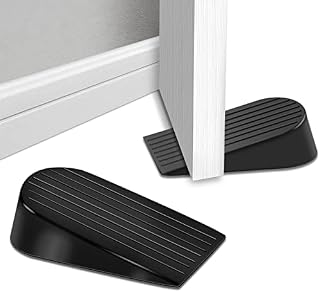 Door Stops, Extra Large Door Wedge Rubber Door Stop Wedges Heavy Duty Black Door Wedge Stoppers for Floor, Non-Slip Door Holder for Patio Outdoor, Homes, Schools, Offices, Garage