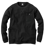 [コーコス信岡] G-438 5ポケット長袖Tシャツ ブラック M ライトワッフル素材