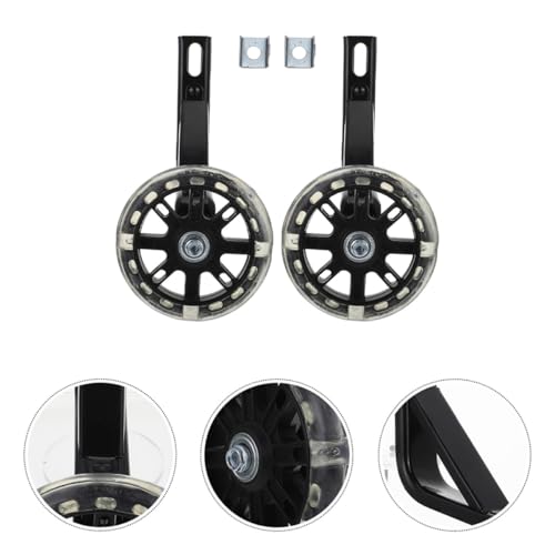 Ruedas de entrenamiento SUPVOX brillantes para bicicleta de 16 pulgadas, estabilizadores auxiliares resistentes al desgaste, 2 pares para soporte de equilibrio y seguridad al montar miniatura 7