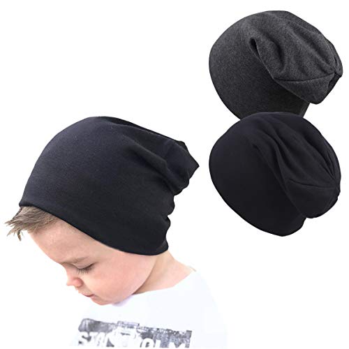 Toddler Cotton Beanies for Boys Baby Warm Slouchy Skullcap Hats Infant Baby Toddler Beanie Knit Caps for 6-60 Months