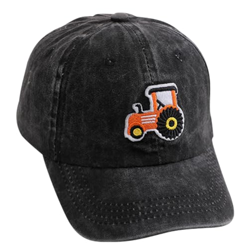 IhLux Kinder Baseball Cap, Cartoon Sonnenschutz Kappe, Schwarz, Unisex, 3-8 Jahre, Sommer, Baseball, Laufen, Radsport, 52-54 cm, 1 Stück