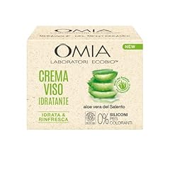 Omia, Crema Viso Idratante all'Aloe Vera del Salento, Idrata e Rinfresca la Pelle del Viso, Senza Siliconi e Coloranti, Adatta a Tutti i Tipi di Pelle, 75 ml