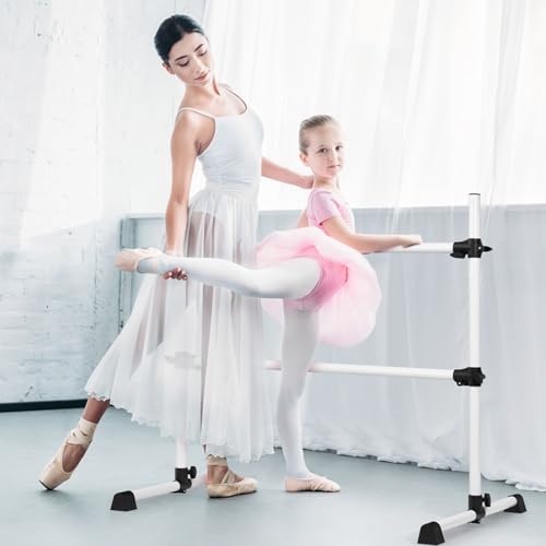 Cannons UK Adjustable Freestanding Ballet Barre, White