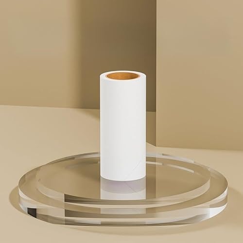 NiuLumea Rodillo de pelusa para ropa, removedor de pelo de mascotas portátil con papel adhesivo, paquete de 3, diseño compacto con cubierta antipolvo, amarillo, recambios de tamaño