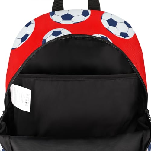 Soccer Laptop Backpack for Women Men, Red Work Travel Computer Backpacks, 18.3 Inch Large Computer Nurse Teacher Bags Casual Daypack3