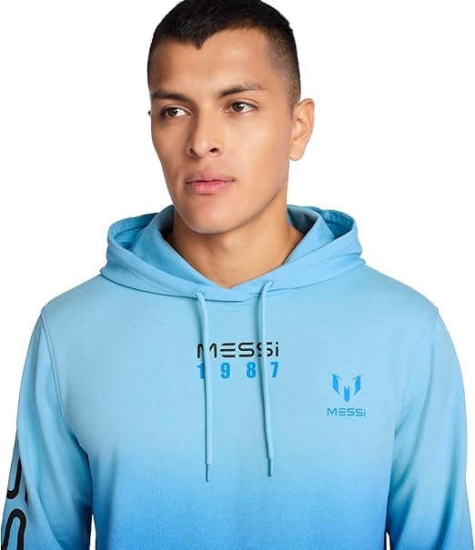 Messi mens Small Wingstar Hoodie, Pullover Sweatshirt With Drawstring, Comfortable Fit - Image 3