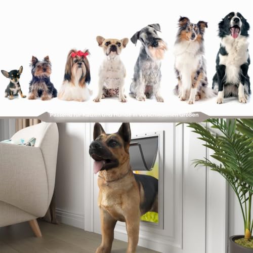 Extra große Ersatzklappen für Hundetür mit Schrauben, kompatibel mit PetSafe Freedom Doggie Doors PAC 11-11040, Maße: 34 x 61 cm, flexibel, langlebig, BPA-frei, wetterbeständige Materialien