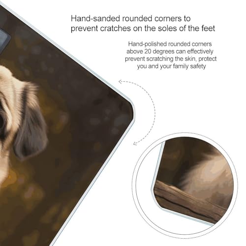 Báscula Digital de Baño Pug Dog en Vidrio Templado miniatura 4
