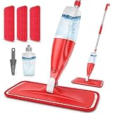 Spray Mops for Floor Cleaning: EXEGO Wet Mop with 3 Washable Microfiber Pads for Swiffer Powermop - Floor Flat Mop Dust Dry Nops for Hardwood Tile Wood Laminate Vinyl Marble - Home Commercial Mop