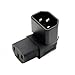 Xiwai IEC Male C14 to Up Direction Right Angled 90 Degree IEC Female C13 Power Extension Adapter