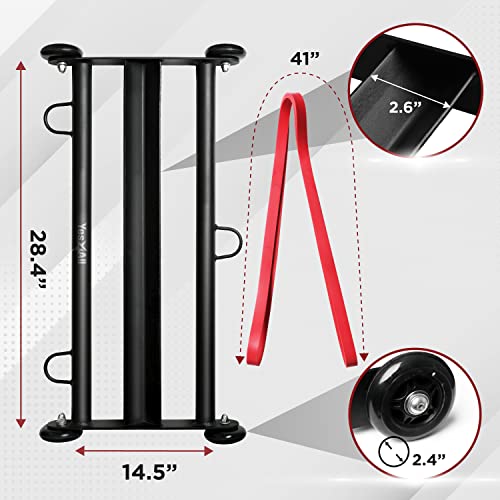 Yes4All Rolls Smooth, Versatile Glute Ham Glider, Exercise Wheels for Home Gym Fitness, Glute Hamstring, Booty Building, Leg Excerise & Ab Roller for Abs Workout Equipment - Image 3