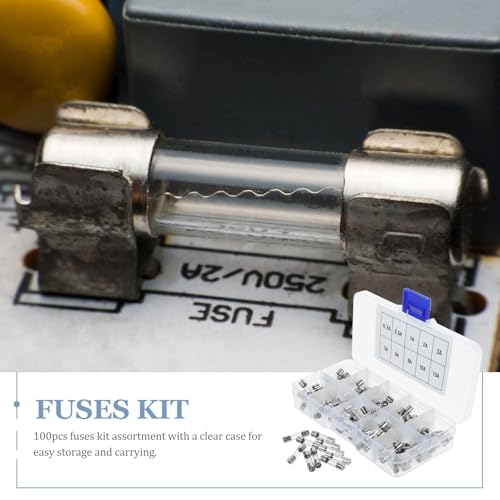 Kit de Fusibles de Tubo de Acción Rápida Cerámico 20mm 0.5A-15A 100pcs para Automóviles y Electrónica miniatura 3