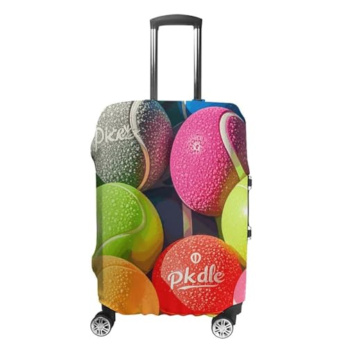 Carry on Luggage Cover Pickleball Balls Colors Suitcase Covers for Luggages Tsa Approved Travel Luggage Sleeve Protector Elastic Suitcase Protector Anti-Scratch Washable Fits 19-30 Inch Case -M