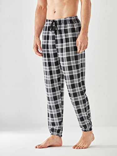 Verdusa Men's Plaid Print Drawstring Waist Casual Workout Pants Sleep Bottom4