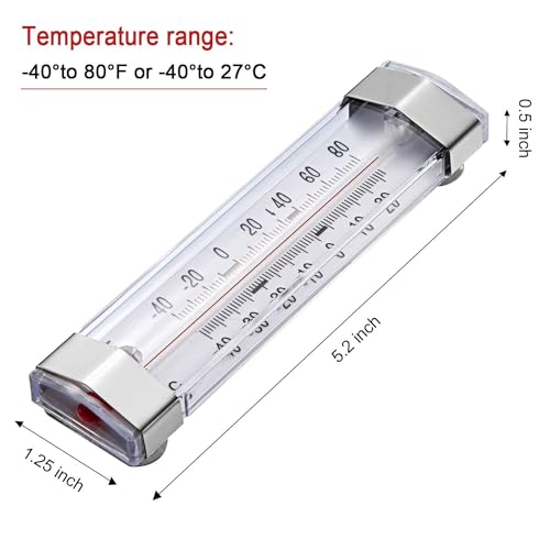 GERUSEA 12 Pack Fridge Refrigerator Freezer Thermometer
