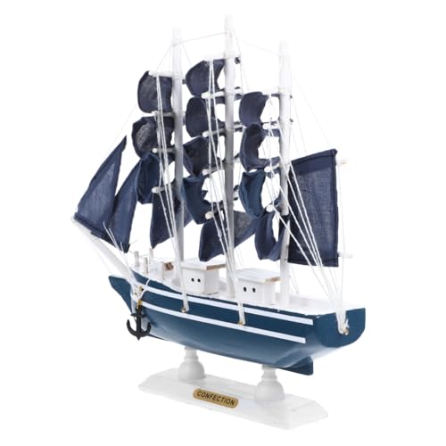 Wooden Sailing Ship Model Mediterranean Style Nautical Sail 