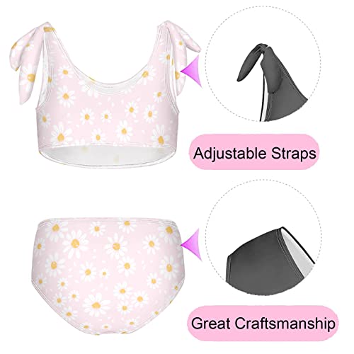 Image of CaTaKu Girls Swimsuit Two Piece Toddler Swimwear Kids Bathing Suits for Girls Bikini Set 3-12T