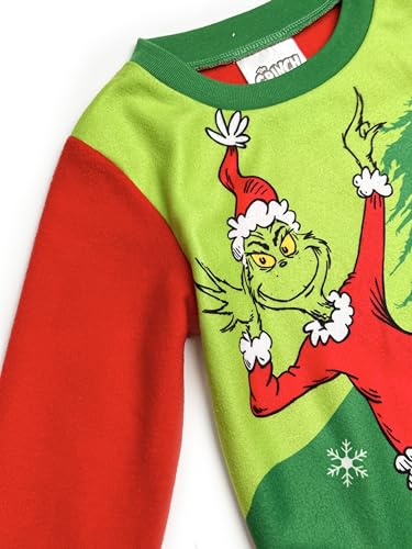 Dr. Seuss The Grinch Who Stole Christmas Boys Girls Kids/Toddler Long Sleeve 2-Piece Pajama Set4
