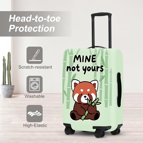 Cute Mine NOT YOURS Luggage Cover Set, Cartoon Red Panda Print Waterproof Suitcase Protector, Travel Accessories ch2