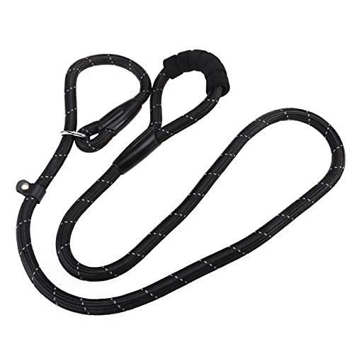 UEETEK Collar Antideslizante Cuello de Estrangulación P-Correa Reflexivo Durable Entrenamiento Cuerda Esponja Control de la Manija para Correr Pasear Senderismo