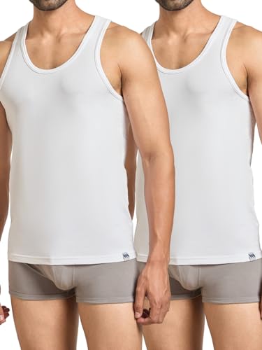 Image of Modern Crew CoolSense Vest for Men | Super Combed Cotton, Stay Upto 3 Degree Cool & Fresh, Anti-Bacterial | Black