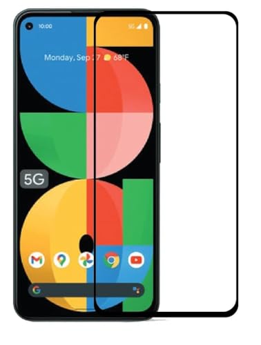 Image of DD SON Tempered Glass Screen Protector Compatible for Google Pixel 5A 5G (11D) with Edge to Edge Coverage and Easy Installation kit,Black