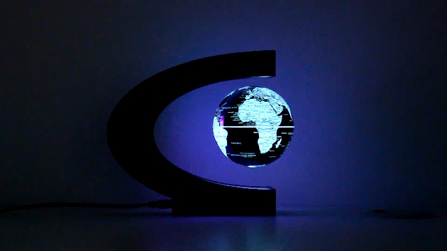 Mappamondo A Levitazione Magnetica Con LED – Globo Galleggiante 10 Cm Per Scrivania, Regalo High-Tech Per Lui E Lei