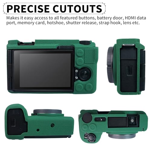 Funda Protectora de Silicona para Sony ZV-E10 II Verde miniatura 2