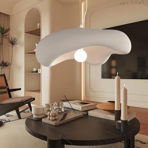 NOCHX Hängelampen Wabi Sabi Stil Polystyrol Anhängerlicht Retro Persönlichkeit E27 Kücheninsel Kronleuchter Für Küchenlampe Schlafzimmer Nordische Lampe Am Bett Pendelleuchte(Blaiken Brown,40CM)